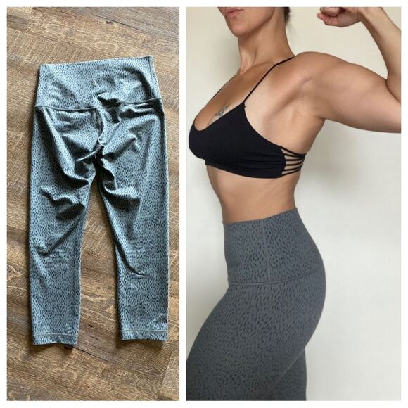 Lululemon Wunder Under Crop II Leggings Gray Dottie Dash 6 - Picture 5 of 12